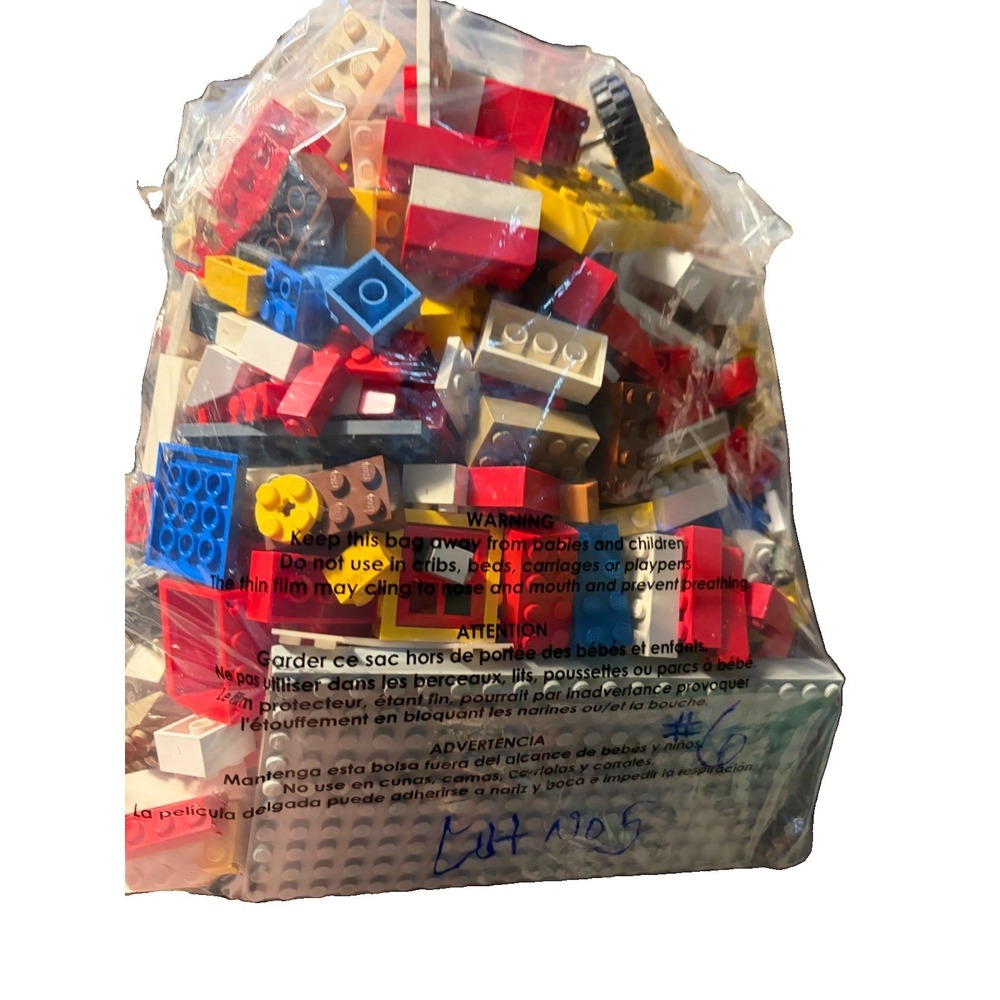 Vtg 90's/ 80's Multicolor LEGO Bulk Mixed Pieces Lot 2 Pounds -lot #5